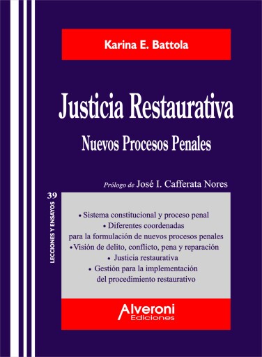 Portada del libro «Justicia Restaurativa», de Battola Karina E.