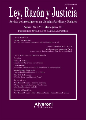 Ley, Razón y Justicia. AÑO 3, Nº5