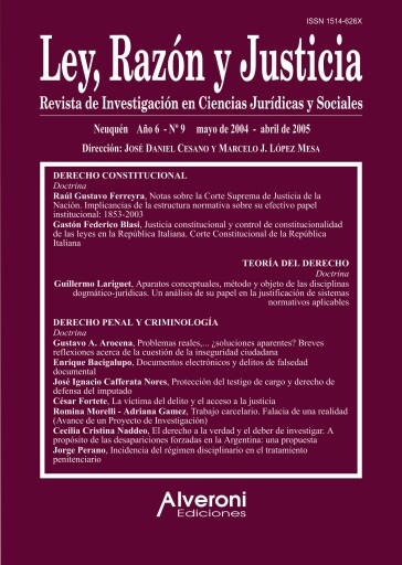 Ley, Razón y Justicia. AÑO 6, Nº 9