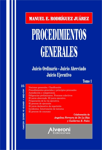 Procedimientos generales. Tomo I