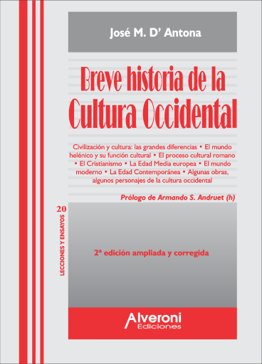 Portada del libro «Breve historia de la cultura occidental. Curso de ingreso - 2ª Edición», de D' Antona José M.
