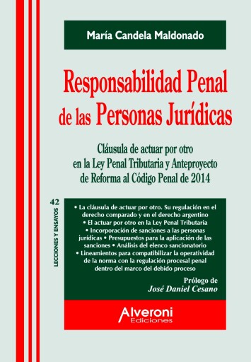 Portada del libro «Responsabilidad Penal de las Personas Jurídicas», de Maldonado María Candela