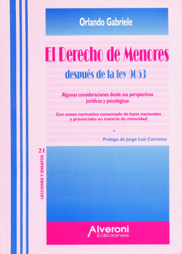 El Derecho de Menores después de la ley 9053