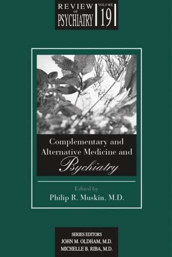 Portada del libro «Complementary and Alternative Medicine and Psychiatry»