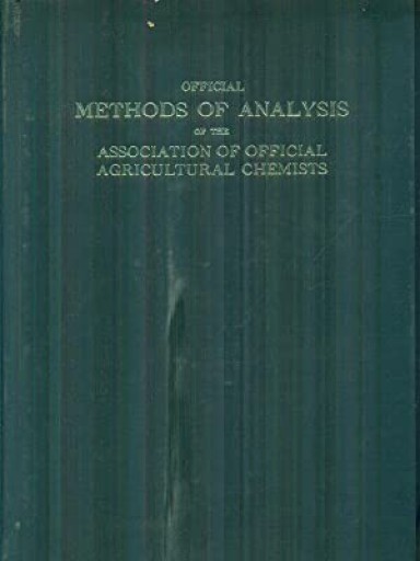 Official Methods of Analysis of the Association of Official Analytical Chemists