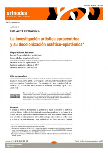 La investigación artística eurocéntrica y su decolonización estético-epistémica