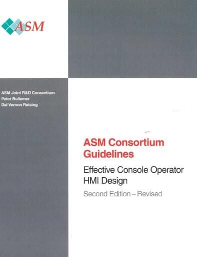 ASM Consortium Guidelines: Effective Console Operator HMI Design