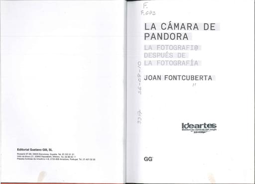 La camara de Pandora - Joan Fontcuberta