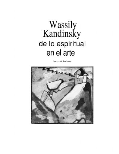 De lo espiritual en el arte - Vasili Kandinski