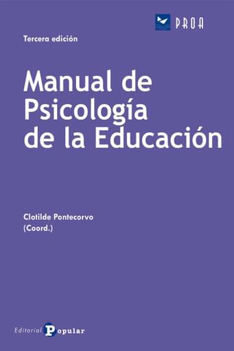Portada del libro «Manual de psicología de la educación», de C Pontecorvo