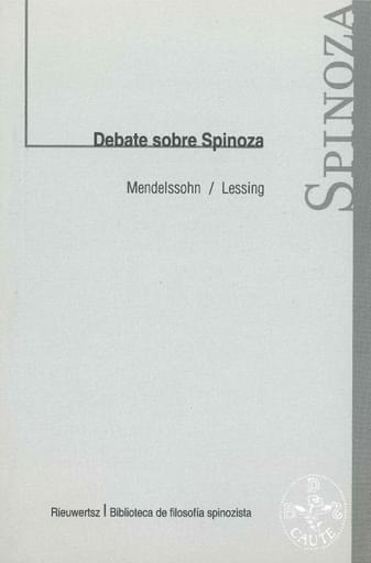 Portada del libro «Debate sobre spinoza», de Mendelssohn Lessing