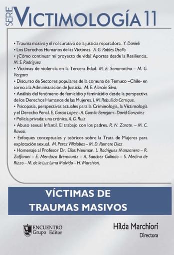 Victimología 11. Víctimas de Traumas Masivos