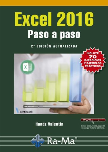 Portada del libro «Excel 2016 Paso a paso 2ª Edición actualizada», de H Valentin