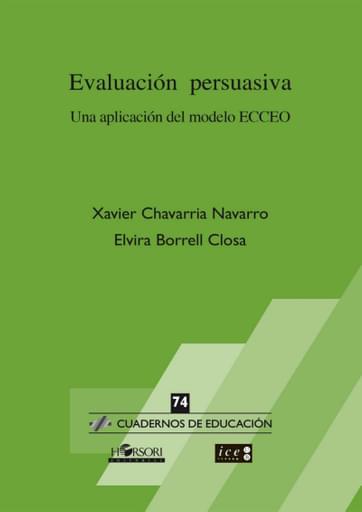 Portada del libro «Evaluación persuasiva Una aplicación del modelo ECCEO», de E Borrell, X Chavarría