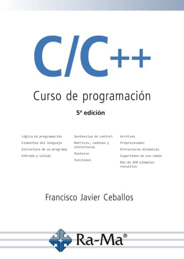 Portada del libro «C/C++ Curso de programación 5.ª edición», de F Ceballos