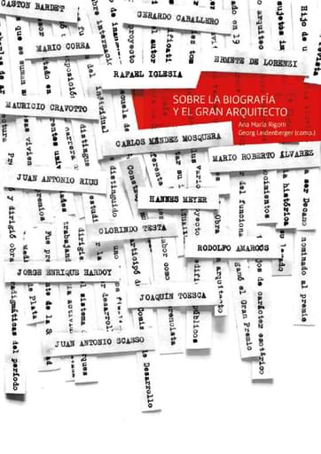 Portada del libro «Sobre la biografía y el gran arquitecto», de Rigotti: A.