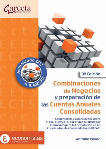 Portada del libro «Combinaciones de Negocios y preparación de las Cuentas Anuales Consolidadas», de A. Pulido