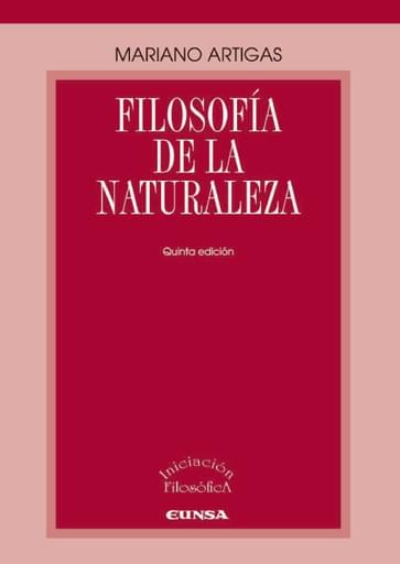 Portada del libro «Filosofía de la naturaleza», de M. Artigas