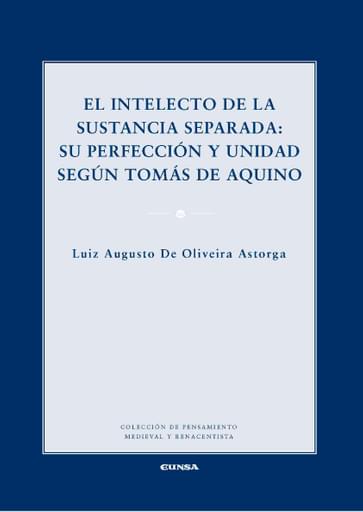 Portada del libro «El intelecto de la sustancia separada», de L. De Oliveira