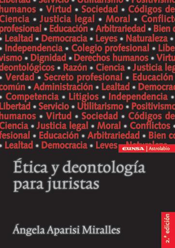 Portada del libro «Ética y deontología para juristas», de A. Aparisi