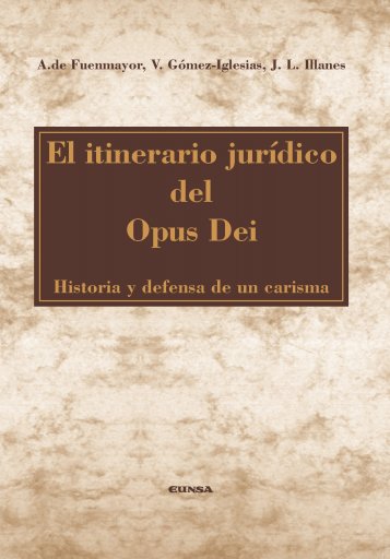Portada del libro «El itinerario jurídico del Opus Dei», de A. De Fuenmayor