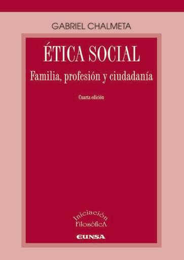 Portada del libro «Ética social», de G. Chalmeta