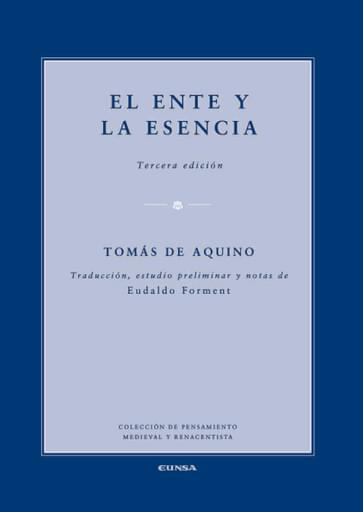 Portada del libro «El ente y la esencia», de E. Forment