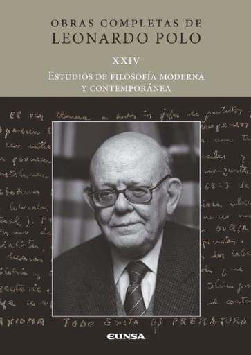Portada del libro «Estudios de filosofía moderna y contemporánea Volumen XXIV», de L. Polo