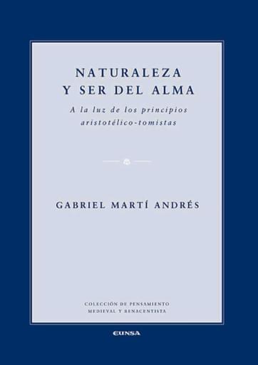 Portada del libro «Naturaleza y ser del alma», de G. Martí