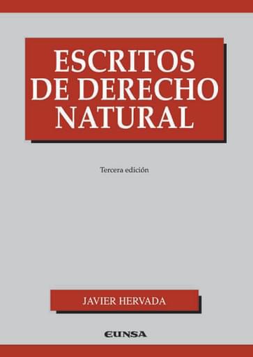 Portada del libro «Escritos de derecho natural», de J. Hervada