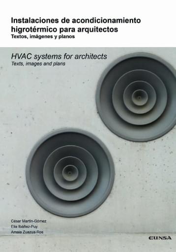 Portada del libro «Instalaciones de acondicionamiento higrotérmico para arquitectos», de C. Martín-Gómez, E. Ibáñez-Puy