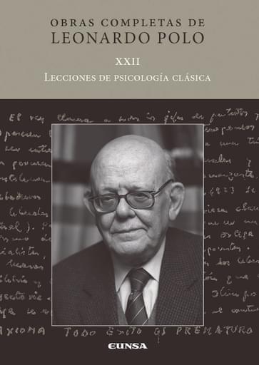 Portada del libro «Lecciones de psicología clásica Vol. XXII», de L. Polo