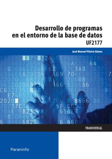 Portada del libro «Desarrollo de programas en el entorno de la base de datos UF2177», de J. Piñeiro