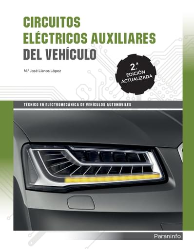 Portada del libro «Circuitos eléctricos auxiliares del vehículo», de J. Llanos