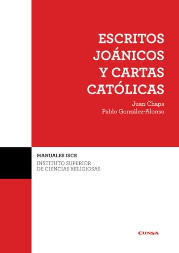 Portada del libro «Escritos joánicos y cartas católicas», de J. Chapa, P. González-Alonso