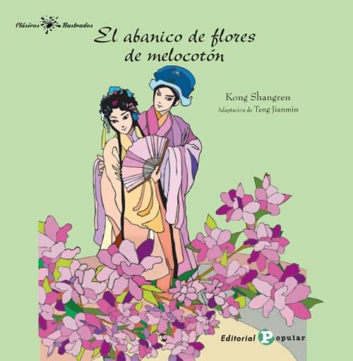 El abanico de flores de melocotón