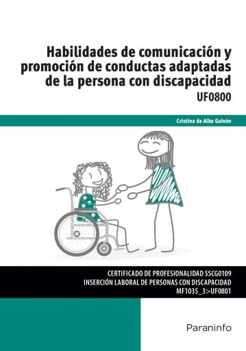 Portada del libro «Habilidades de comunicación y promoción de conductas adaptadas de la persona con discapacidad», de C. de Alba