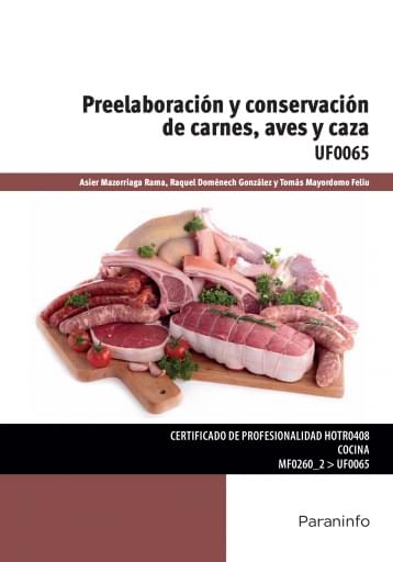 Portada del libro «Preelaboración y conservación de carnes, aves y caza», de T. Mayordomo, A. Mazorriaga