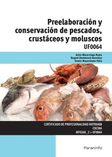 Portada del libro «Preelaboración y conservación de pescados, crustáceos y moluscos», de T. Mayordomo, A. Mazorriaga