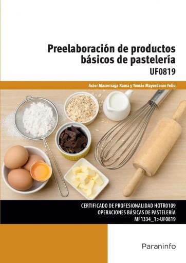 Portada del libro «Preelaboración de productos básicos de pastelería», de T. Mayordomo, A. Mazorriaga