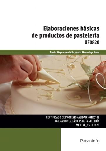 Portada del libro «Elaboraciones básicas de productos de pastelería», de T. Mayordomo, A. Mazorriaga