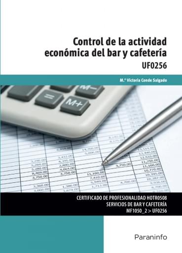Portada del libro «Control de la actividad económica del bar y cafetería», de M. Conde