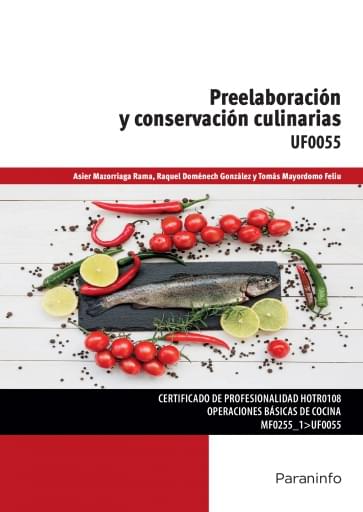 Portada del libro «Preelaboración y conservación culinarias», de T. Mayordomo, A. Mazorriaga