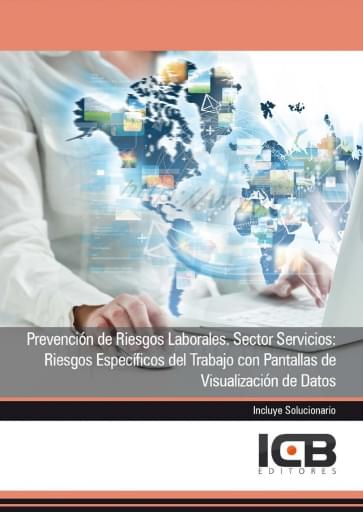 Portada del libro «Prevención de riesgos laborales. sector servicios: riesgos específicos del trabajo con pantallas de visualización de datos», de E. Navas