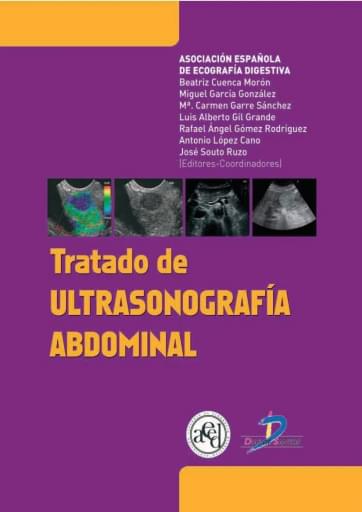 Portada del libro «Tratado de ultrasonografía abdominal», de AEED