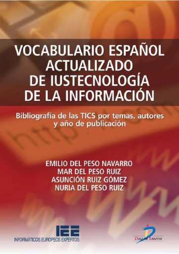 Portada del libro «Vocabulario español actualizado de iustecnología de la información», de Navarro
