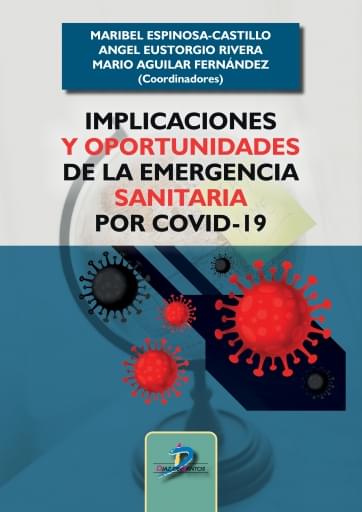 Portada del libro «Implicaciones y oportunidades de la emergencia sanitaria por covid-19», de Espinosa