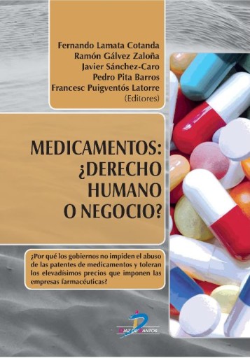 Portada del libro «Medicamentos: ¿derecho humano o negocio?», de Cotanda