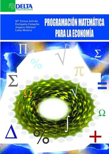Portada del libro «Programación matemática para la economía», de T. Arévalo, A. Camacho