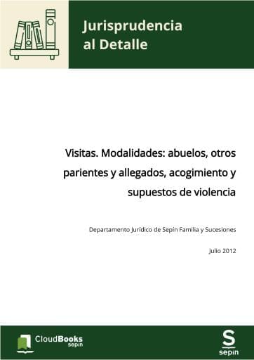 Visitas. Modalidades: abuelos, otros parientes y allegados, acogimiento y supuestos de violencia